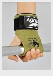 High Quality Adjustable Gymnastics Weightlifting Hand Grips Bodybuilding Wrist Palm Guard Leather Gym Gloves With Straps
