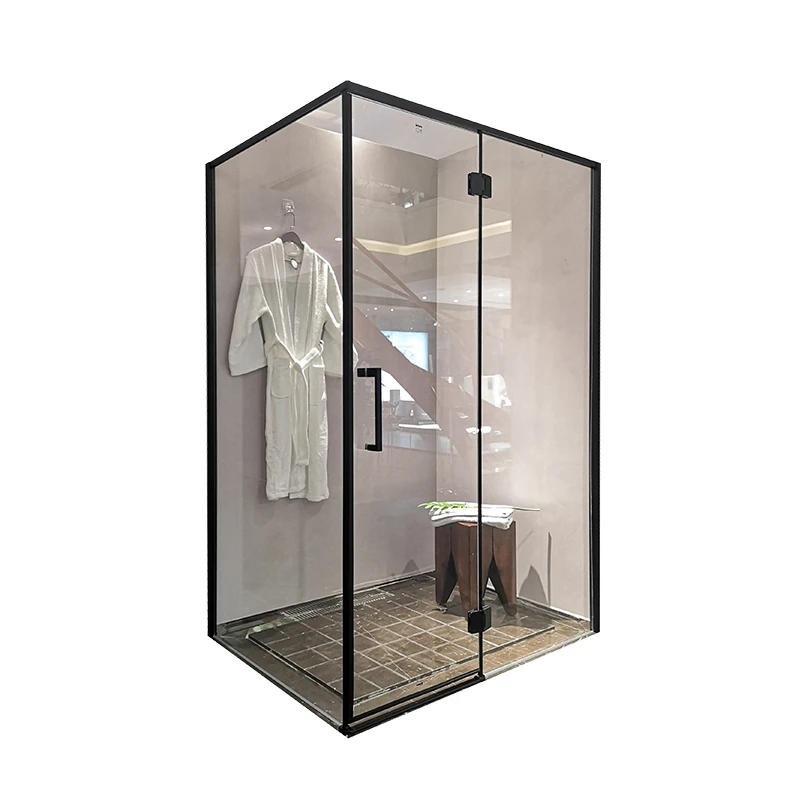 Пользовательские закаленное роскошное стекло душевая кабина, алюминиевая рама, складные душевые кабины