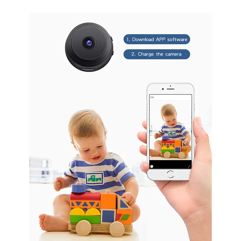 Мини-камера беспроводная Wi-Fi 1080p Hd Ip-камера ночная версия голосовой видеозаписи мини-видеокамеры