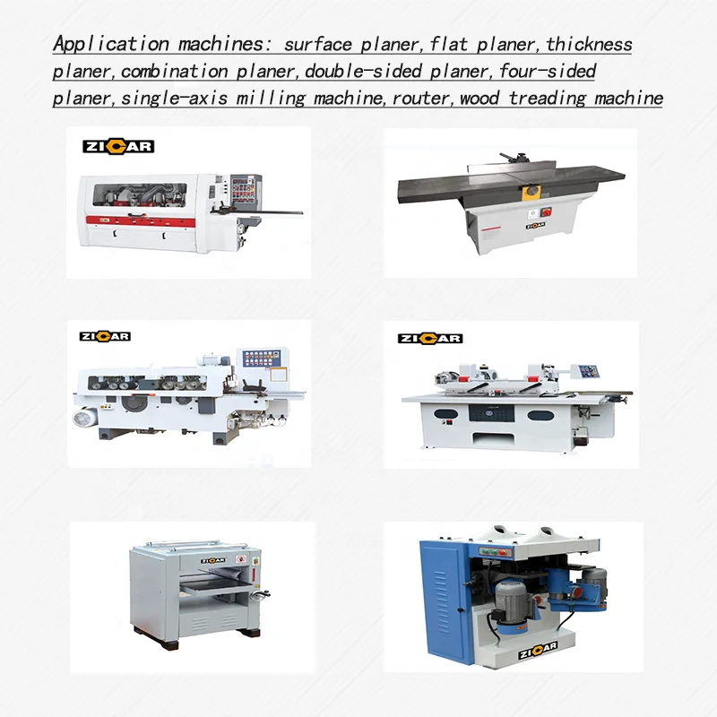 ZICAR High Quality TCT Wood Working Planer Knife Wood Planer Blade For Wood Furniture