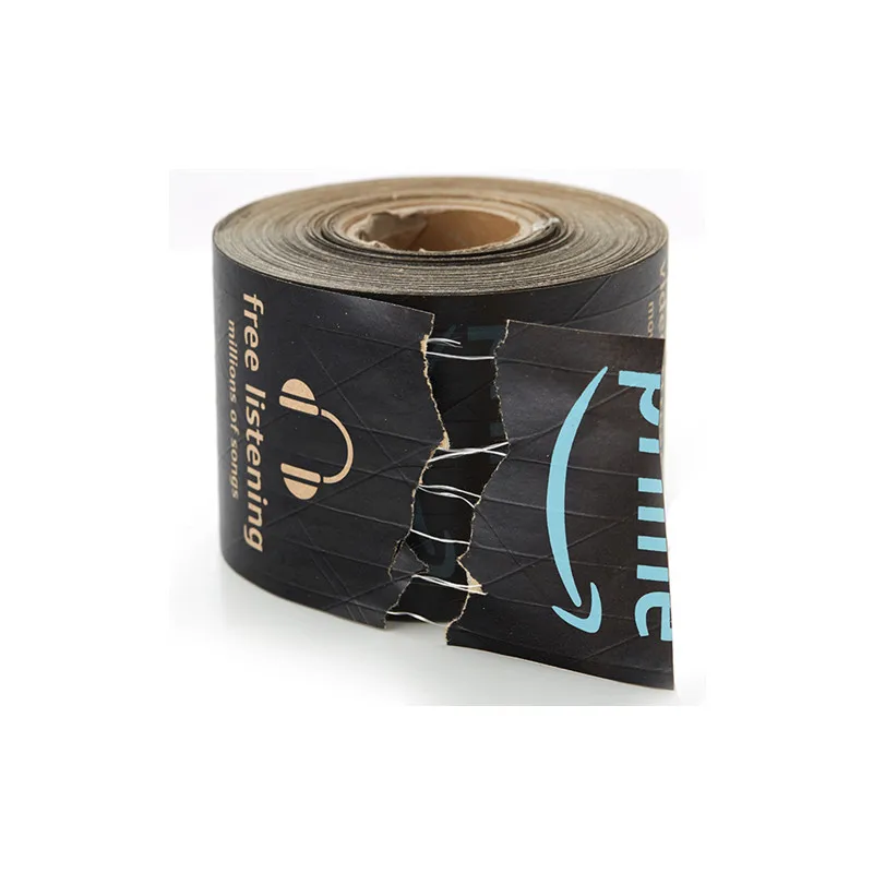 Wholesale 7.6cm 50M Prime Carton Sealed Package Reinforced Roll Gum Gummed  Water Activated Packing Kraft Paper Tape