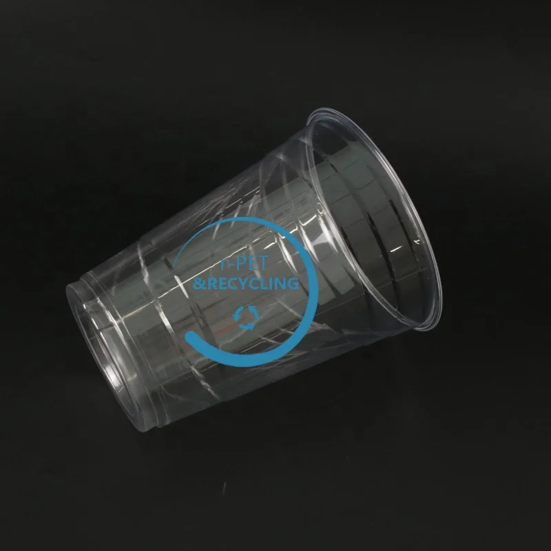 Eco Forward Recycled Plastic Pet Rpet Cup Juice Drinking Cup With Lid