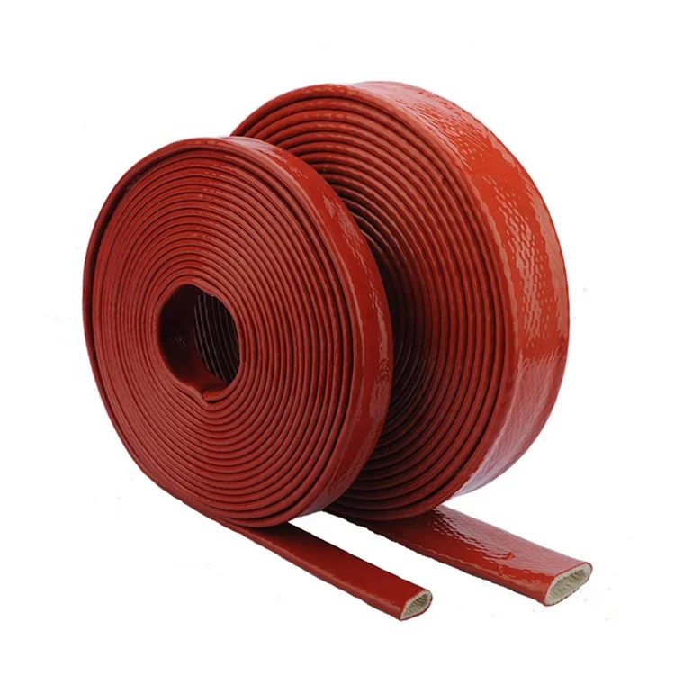 Heat Resistant Silicone Coated Fiberglass Heat Isolation Fire Resistance Fire Sleeve