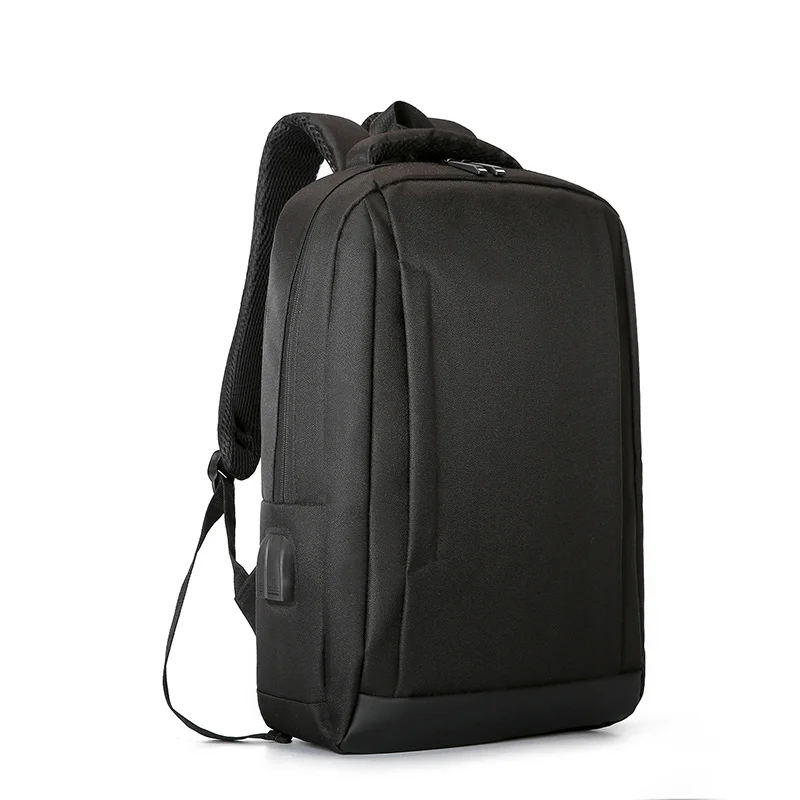2020 Factory hot sell customised korean popular black backpacks wholesale nylon men boys bag custom laptop backpacks