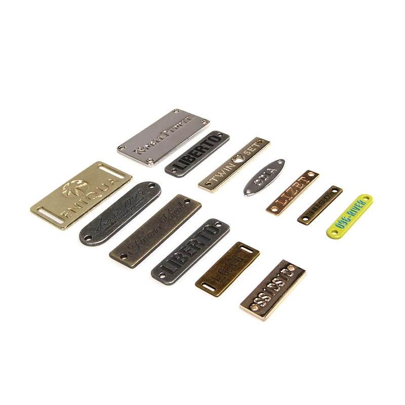 Label Leather Jeans Prong Metal Badge Pin Furniture L Barcode Abaya Logo