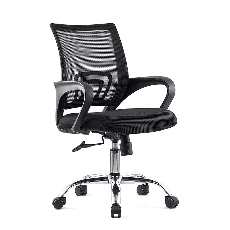 Foashan Factory Custom Logo Office chair computer task mesh office fix armrest office visitor chair without wheel
