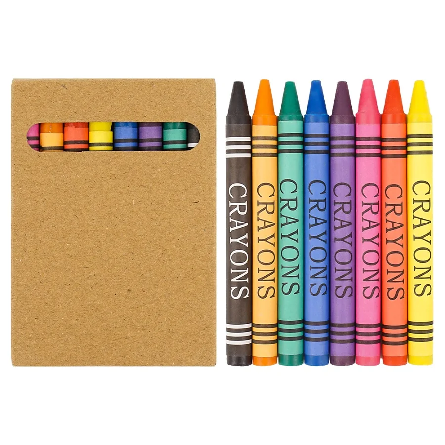 Promotional Cheap Durable Jumbo Size Bulk Package 12 Colors Crayon Set Wholesale Custom Box Non Toxic wax Crayon Set For Kids