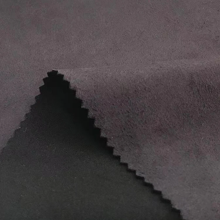 Chinese manufacturer knitted synthetic micro suede 100 % poly warmth r layer suede fabric for sweater skirt casual wear home