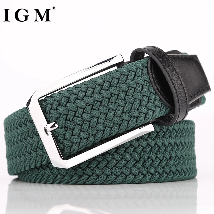 IGM Braided Clothing Golf Plus Size Fabric Golf Mens Elastic Stretch Big and Tall Belt For Men