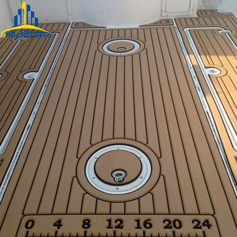 Gingbuilders Hign Quality Outdoor Holly Brown 120Mmx240Mm Composite Rhombus 2,40Gx1,20 Foam Eva Wooden 6Mm Foam Boat Flooring