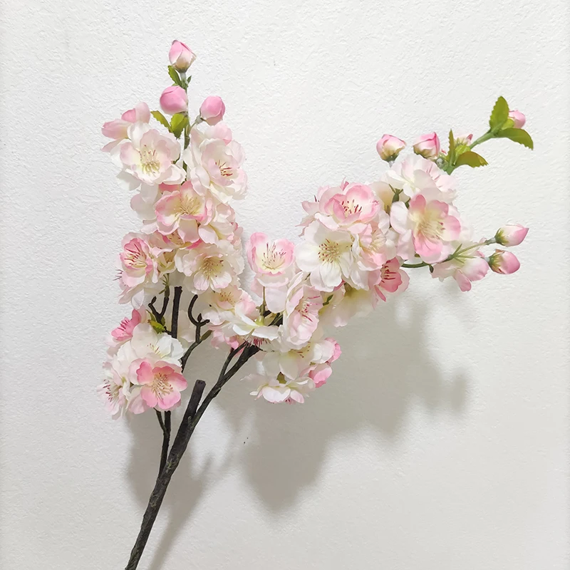 Decorative Faux Flowers Silk Indoor Cherry Blossom Flowers Baby Artificial Cherry Blossom Branches