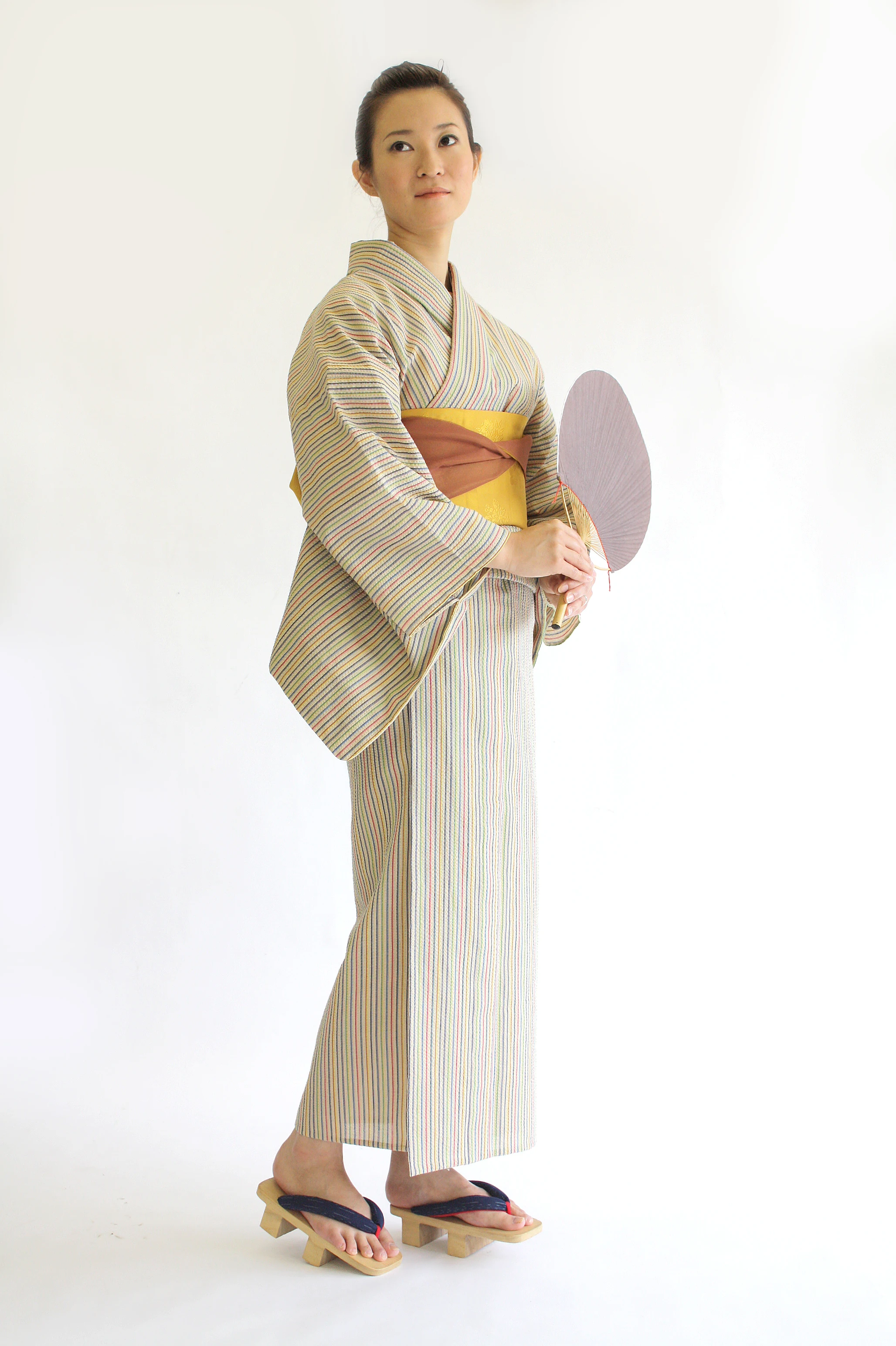 Japanese traditional craft national souvenirs hot summers grain women cotton kimono femme