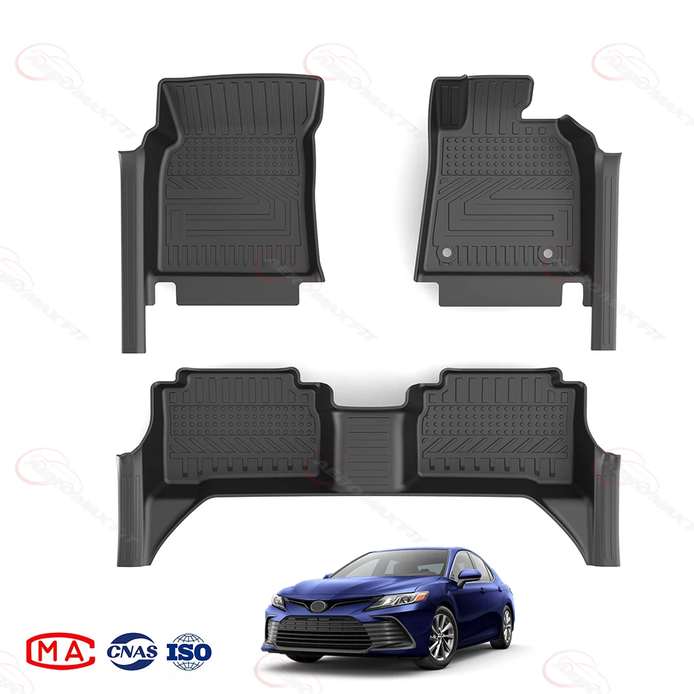 AEROMAXFIT кожаный полный комплект двойной слой с ковром 5D автомобильные коврики для Toyota camry