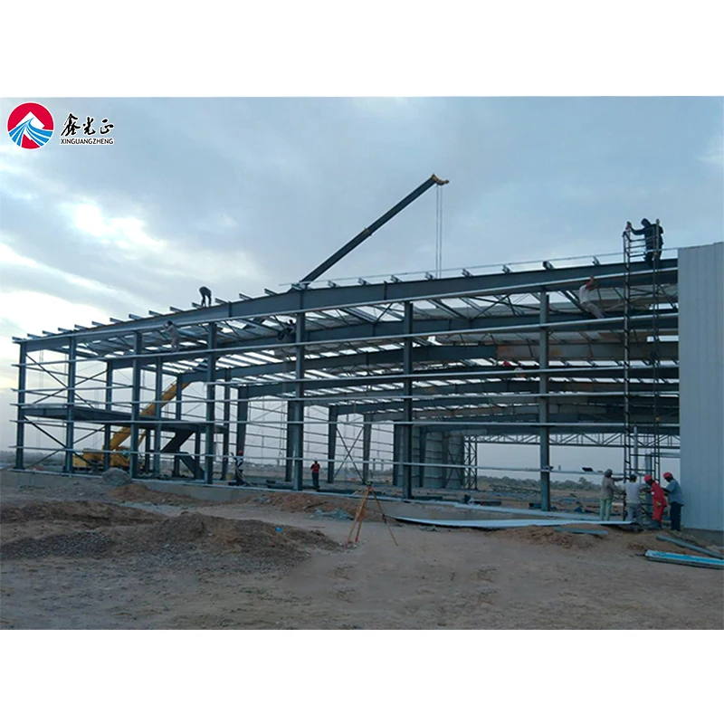 Low Cost Light Prefabricated Hot Dip Galvanized Steel Frame Structure Aircraft Airplane Hangar Metal Shed Garage