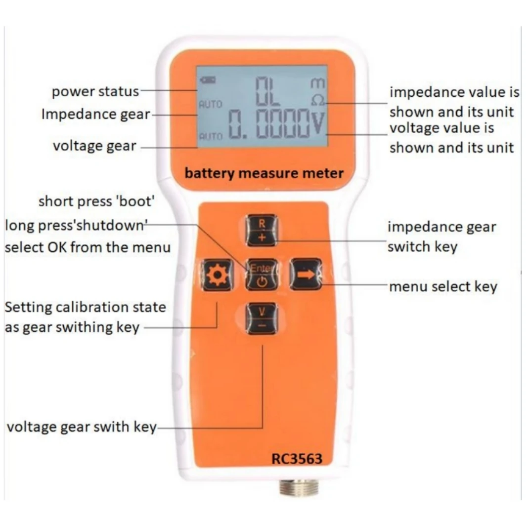 100% новый тестер батареи Rc3563 электронный внутреннего сопротивления с