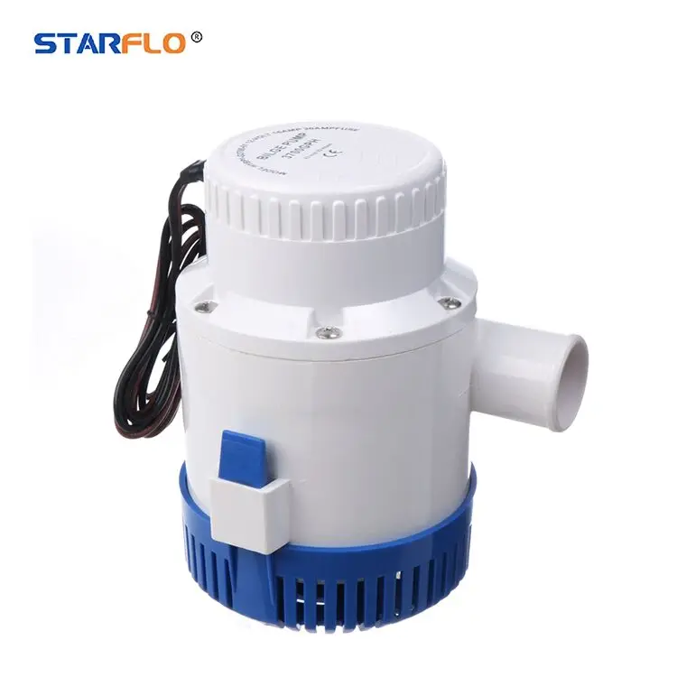 STARFLO 3700GPH 12V DC non automatic electric battery solar bilge pump high flow submersible marine bilge pump for sea water