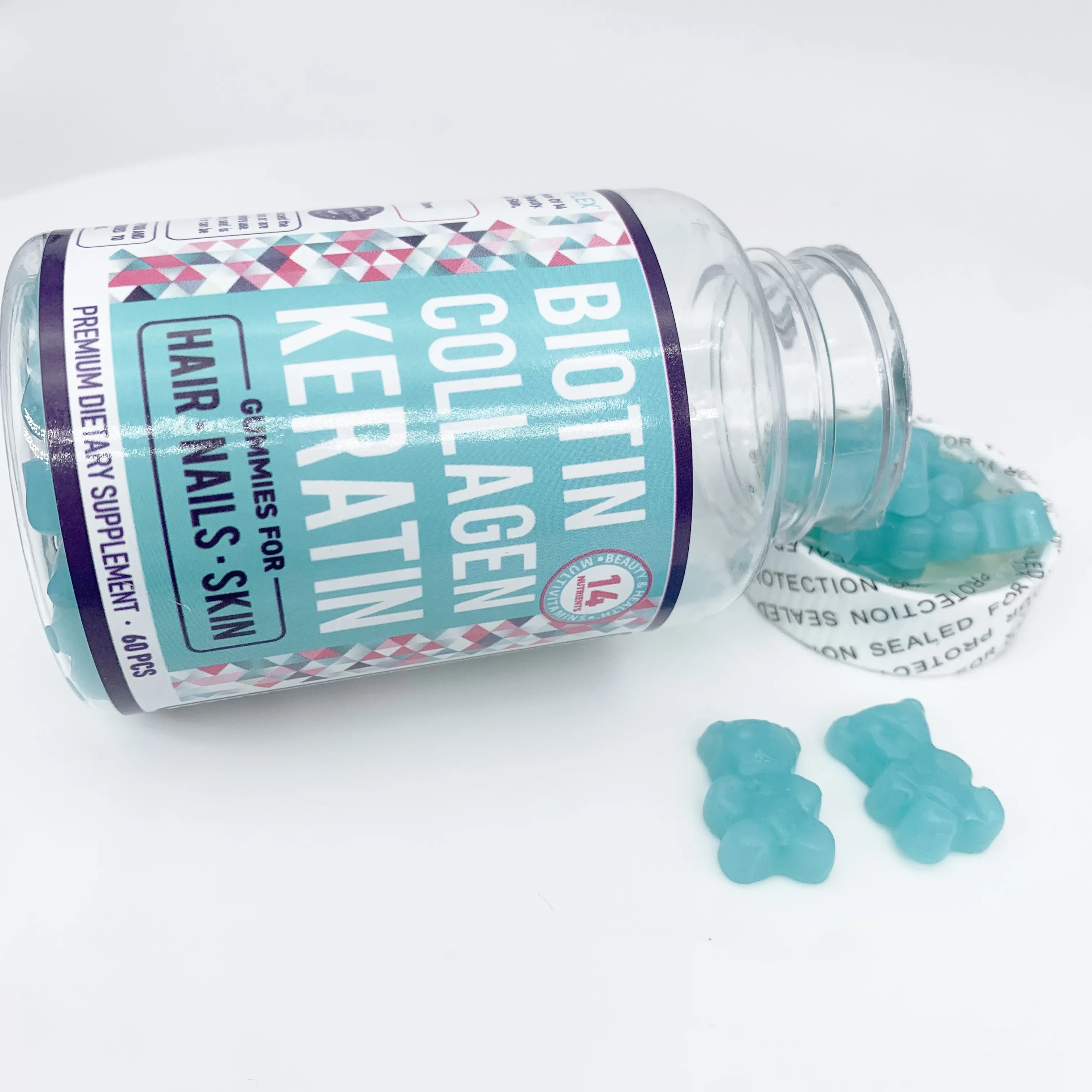 Oem Odm Private Label Vegan Collagen Supplements Biotin Collagen Gummy Hair Gummy Vitamins For skin beauty