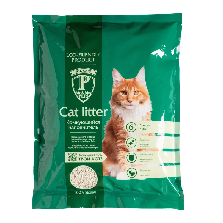 6L original green tea tofu cat litter absorbent agglomerated activated carbon dust-free deodorization cat litter wholesale