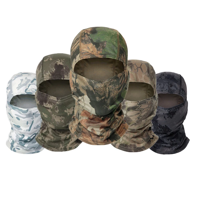 Stock camouflage pattern headgear CS game face cover hide bionic full headwear custom cycling fashion