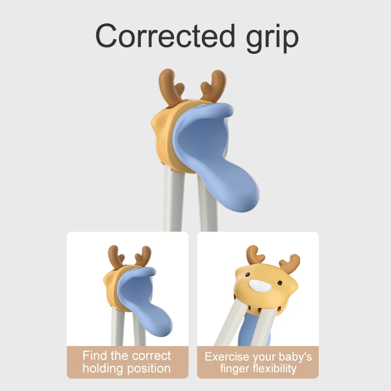 MISUTA Baby Cartoon Learning Reusable Training Helper Chopsticks Home Baby Products Kid Chopsticks  learning training chopsticks