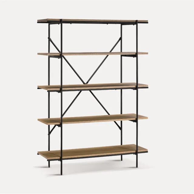 Modern style book shelf bookcase with metal frame scandinavian high quality book shelf