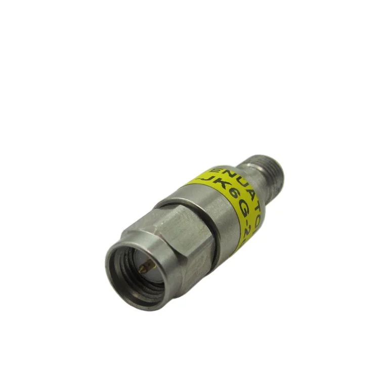 High quality full brass RF Coaxial SMA female to sma male attenuator DC-6G 2-5W 2/3/5/6/30 dB connector
