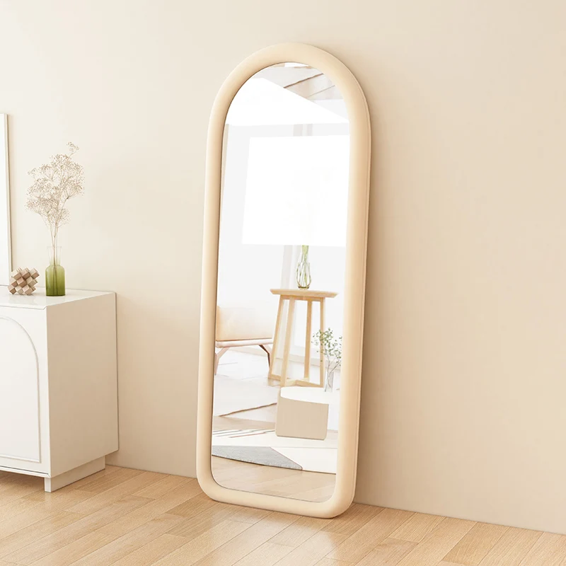 Light luxury Velvet Arch Full Dressing Body Mirror Nordic Livingroom Full Length Home Decor Living Room Floor Mirror