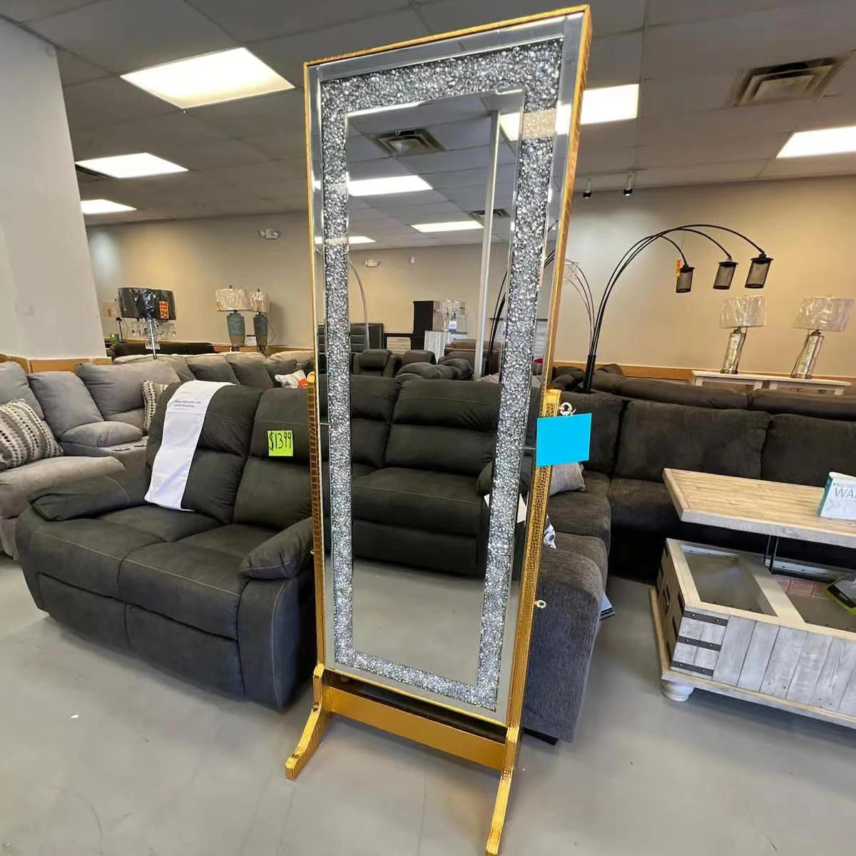 wholesale modern large full length long Intelligent Touch Switch Control  free standing Floor LED Mirror