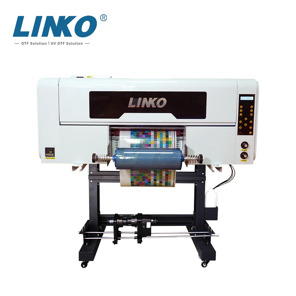 LINKO хорошие продажи A3 UV DTF принтер с xp600 i1600 печатающая головка изготовленная на заказ стеклянная чашка наклейка для переноса
