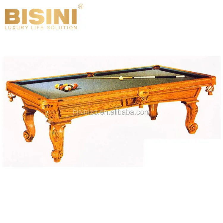 
Attractive Chinese Style 9 feet Mahogany Wood Billiard Table Antique Black Eight balls Pool Table 
