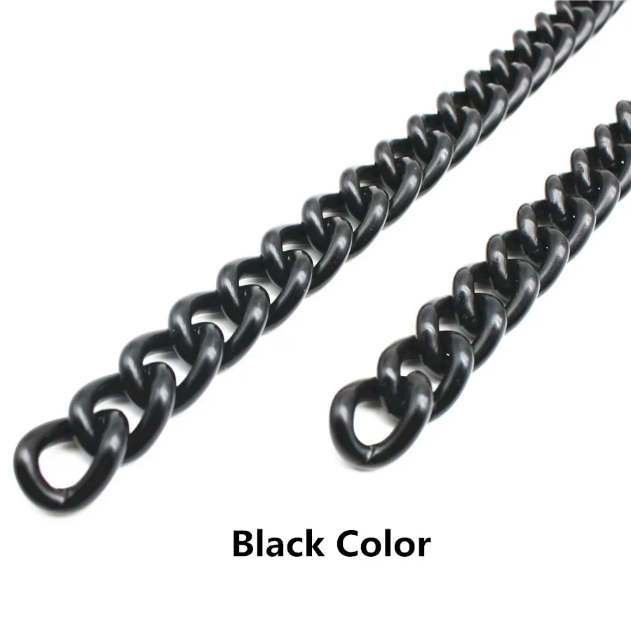 Aluminum Metal Gold/Silver  Flat Bag Chain Twisted Curb Chains Fit Bracelets Open Link Chain DIY Jewelry Making
