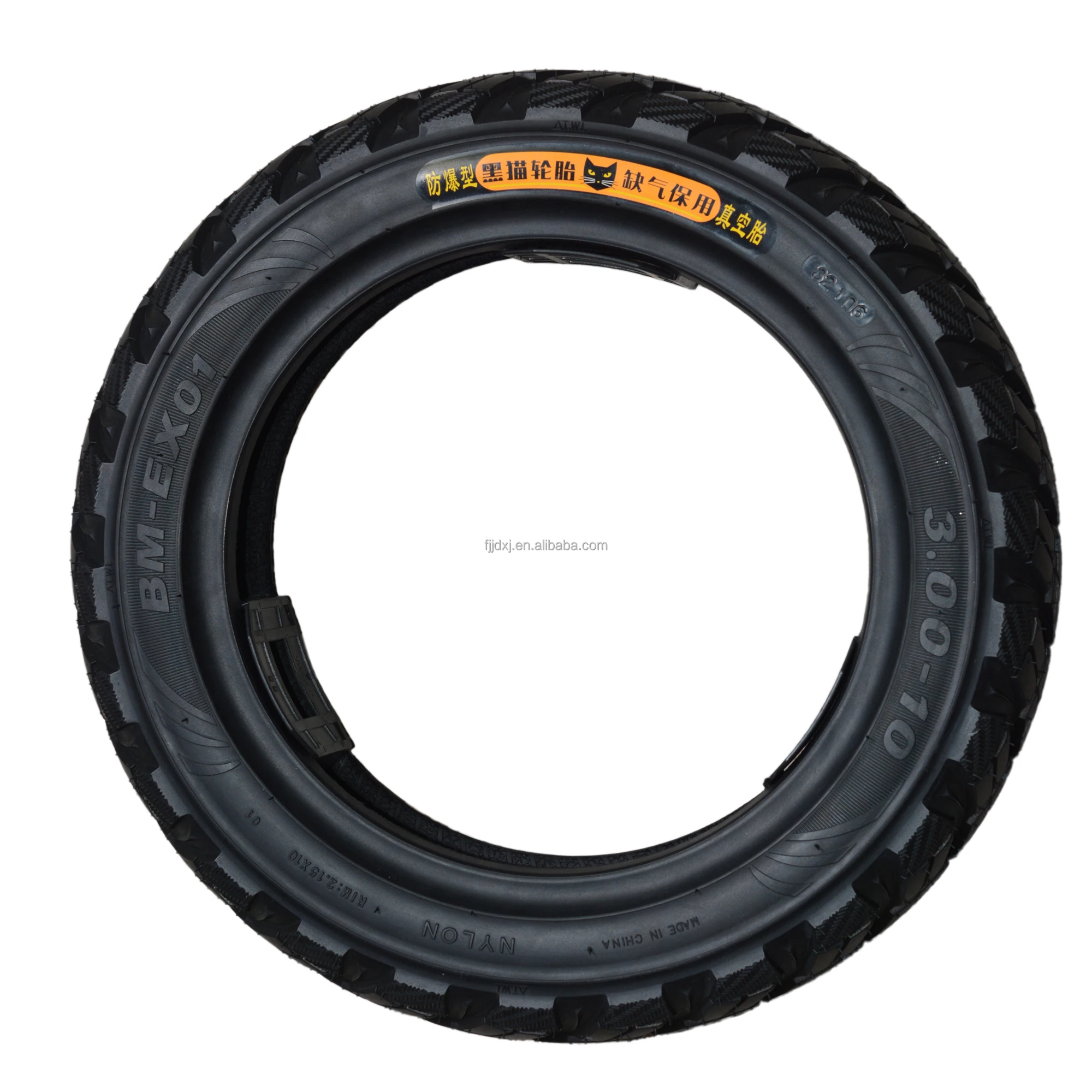 Wholesales Black Cat motorcycle tire scooter tire 3.00-10 high quality rubber tire