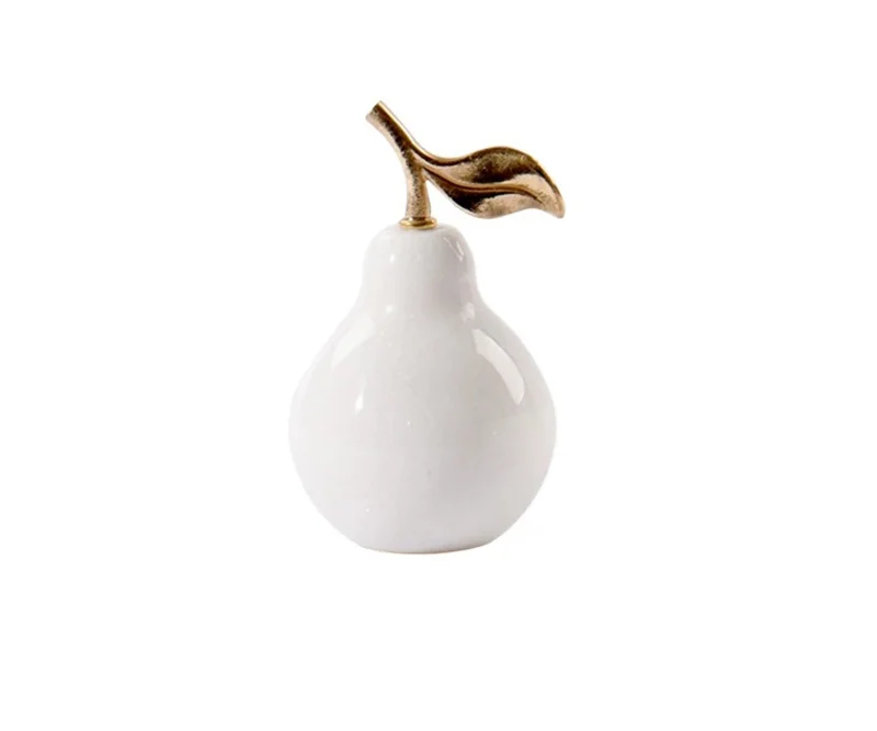 
Modern high quality business gift top sale wholesale marble copper pearly apple for home accessories decoration 