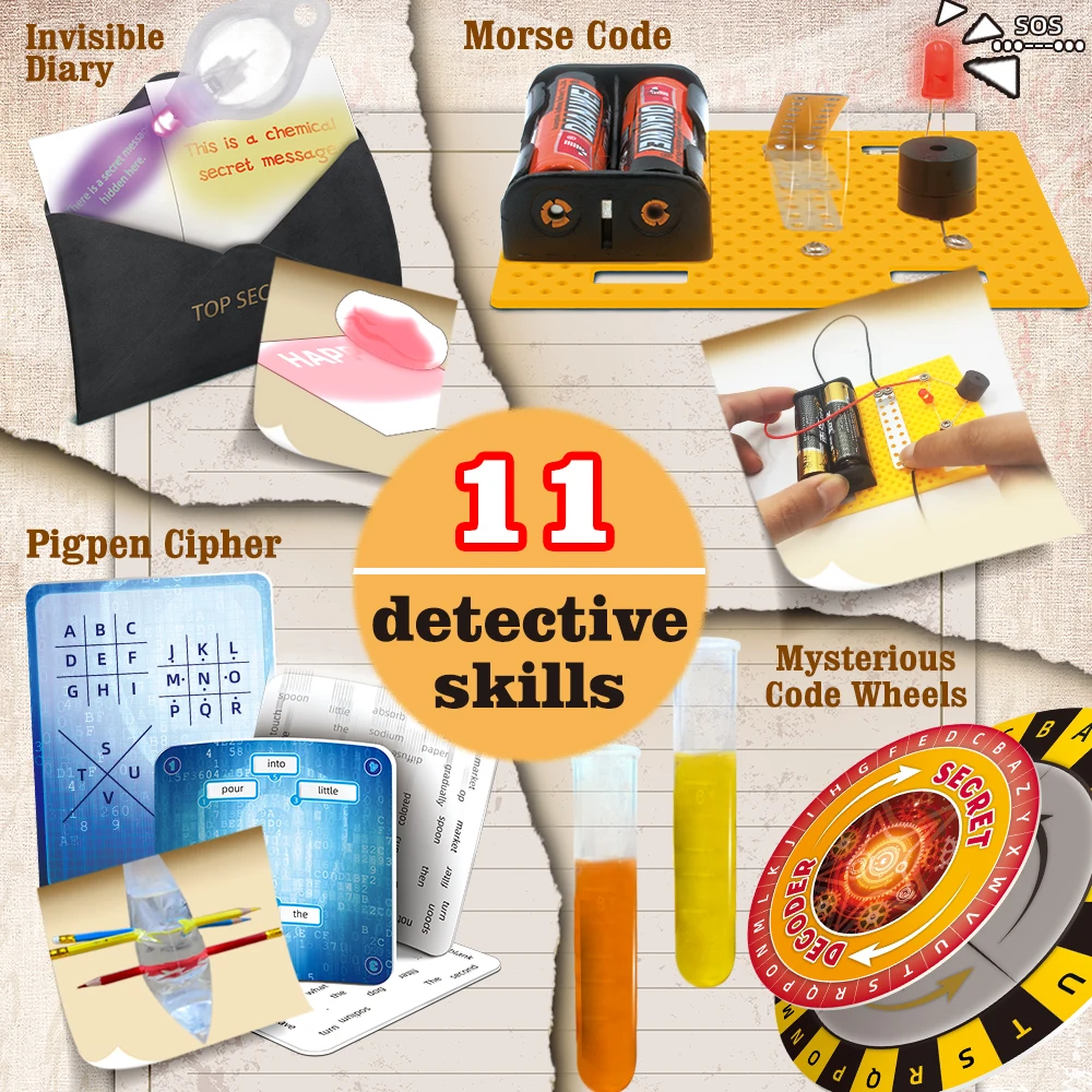 Toy Ultimate Spy Kit Spy Science Secret Messages Set for Boys Girls