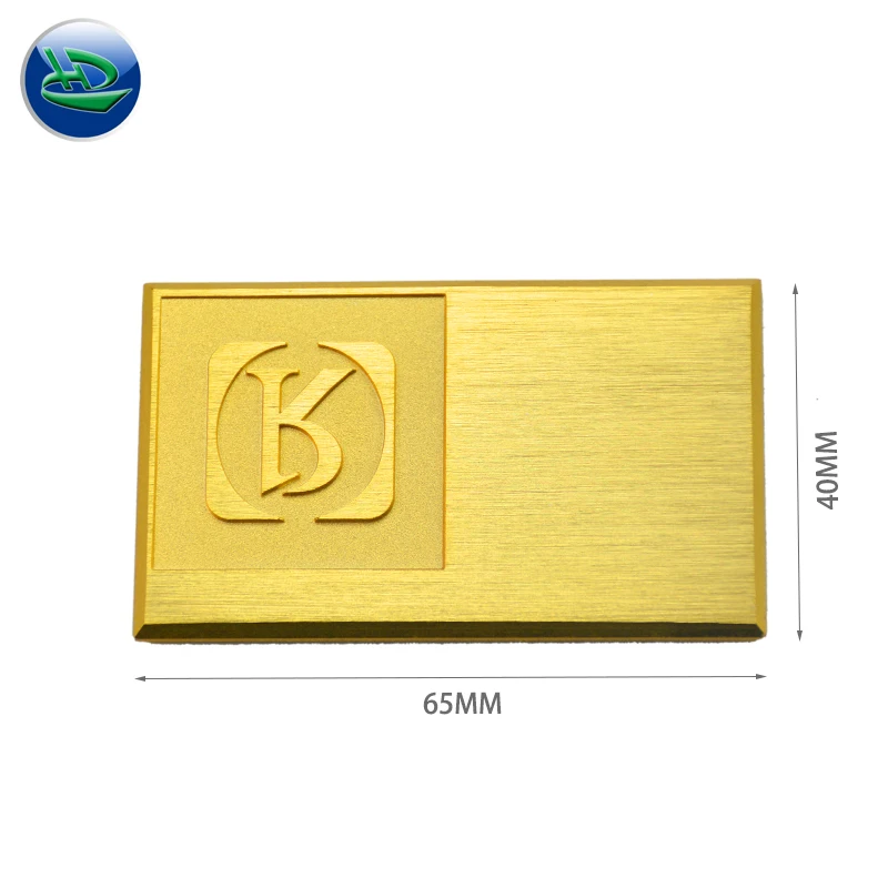 Custom mirror aluminum wine bottle curved nameplate badge metal aluminum logo