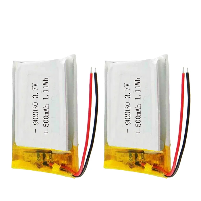 902030 3.7v 500mah lipo battery LP902030 902030 lithium polymer battery 902030  headset battery 500mah 3.7v