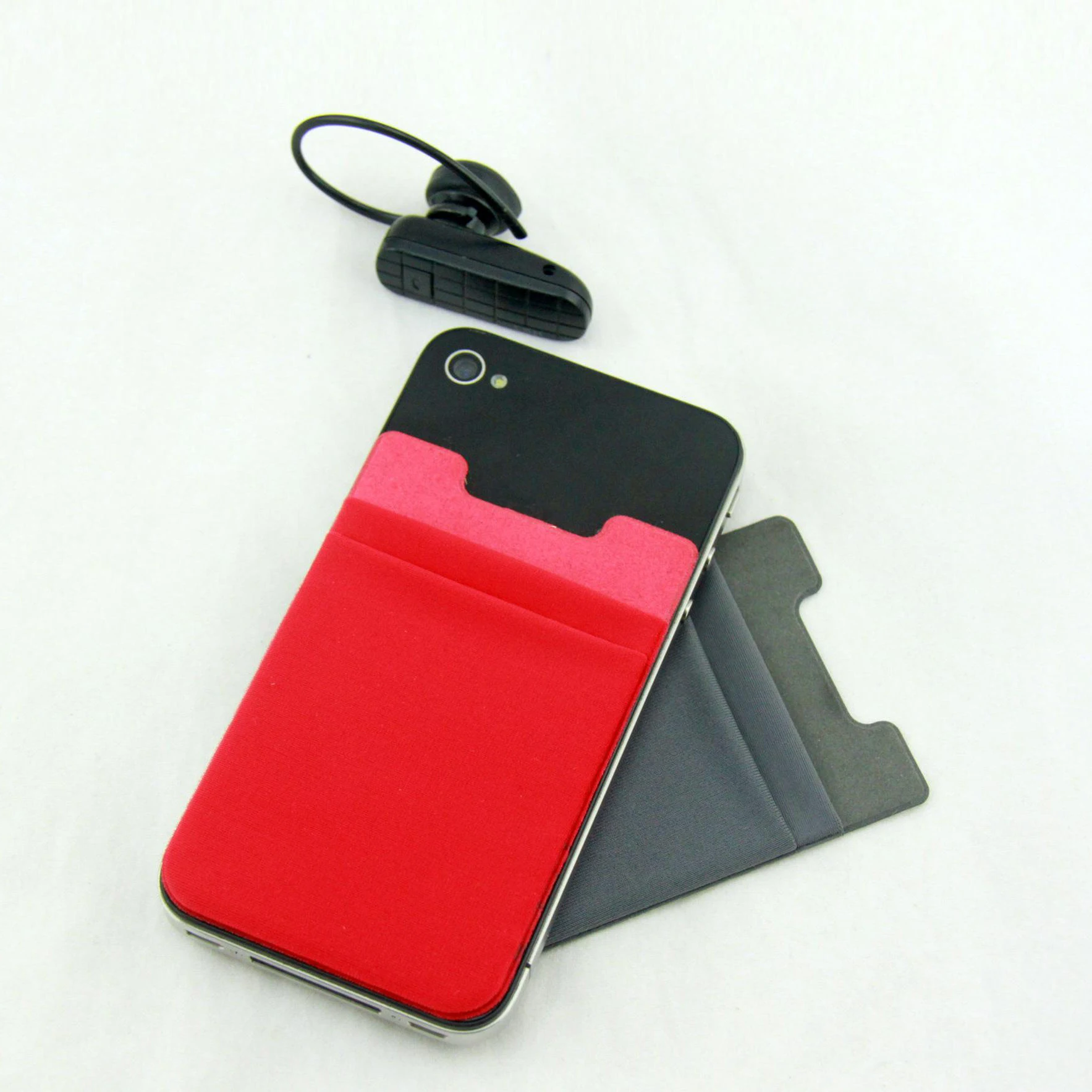 stretch fabric sticky card holder for ohine lycra card holder phone
