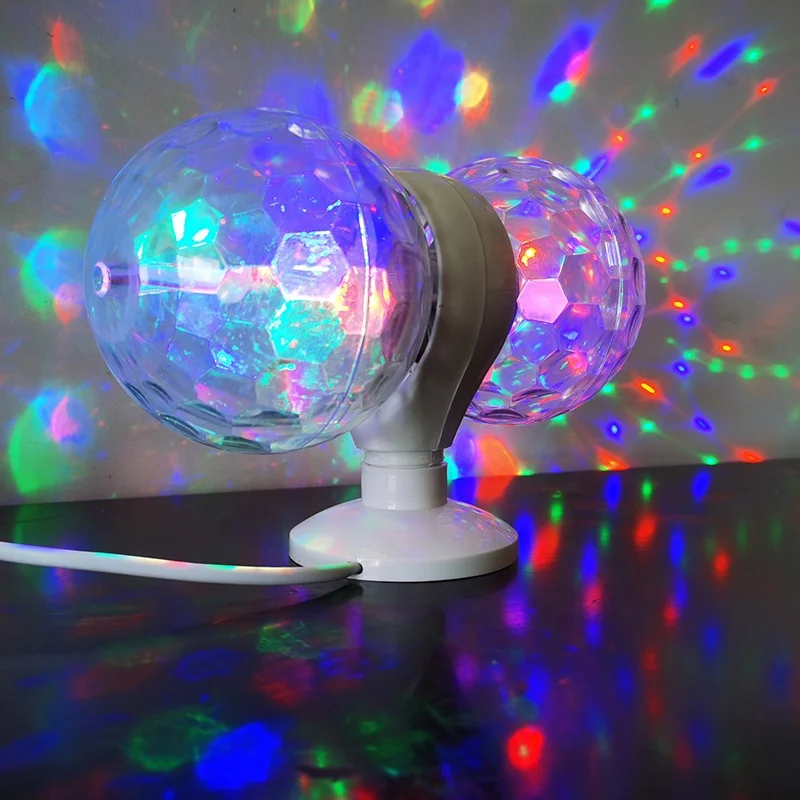 New Stage Lighting Led Moving Beam Mini Laser Light Colorful Double Disco Dancing Balls Lights RGB DJ Stage Decoration Party 80