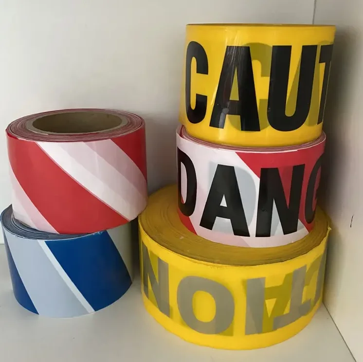 High Quality Yellow and Black Striped Non-Adhesive Barrier Tape Caution Ribbon Caution Tape