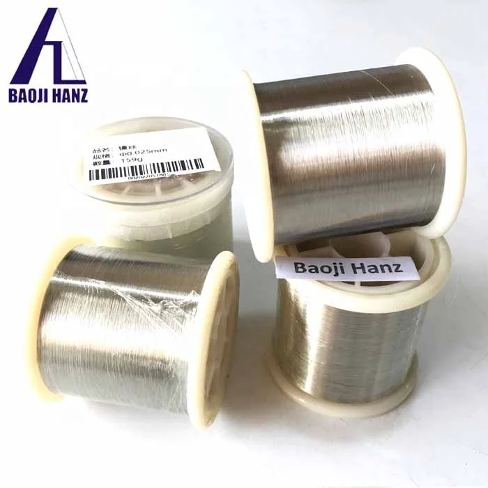 High temperature pure 99.98% 0.03mm ultra thin metal nickel wire np1 0.025mm