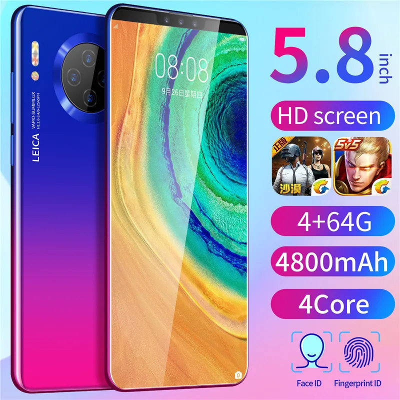  Смартфон reno5 pro 8 + 16 Мп 4 ядра 2 SIM-карты 64 ГБ 5 дюйма Android