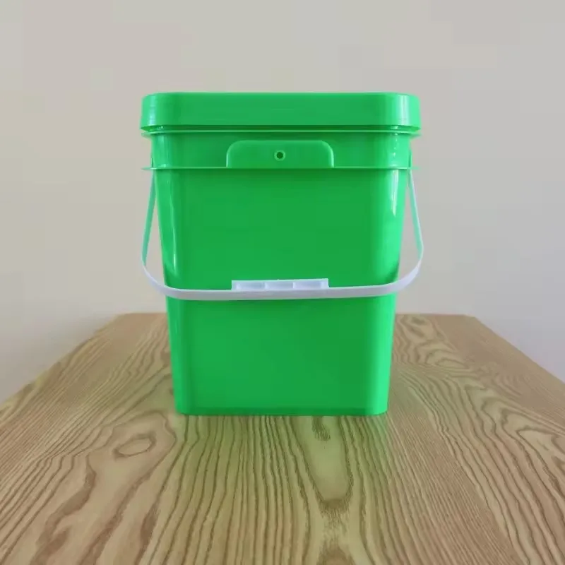 Оптовая продажа, квадратное пластиковое ведро для пищевых продуктов, 12 л, индивидуальный логотип, 10 л, 20 л, бочки для хранения бензиновой воды, бочки для хранения краски