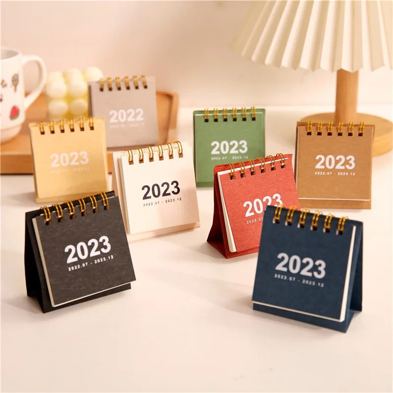 Small Desk Calendar 2023-2023, Mini Monthly Desktop Calendar from January 2023 to December 2023