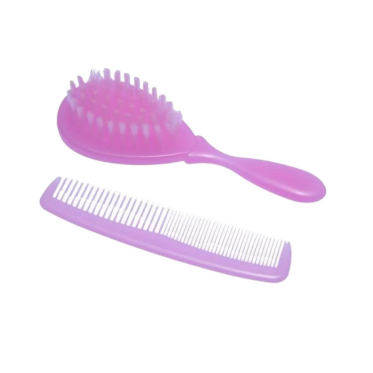 Baby Care Product 365T Custom Food Grade PP Nylon Baby Hair Brush and Comb Set for Newborns