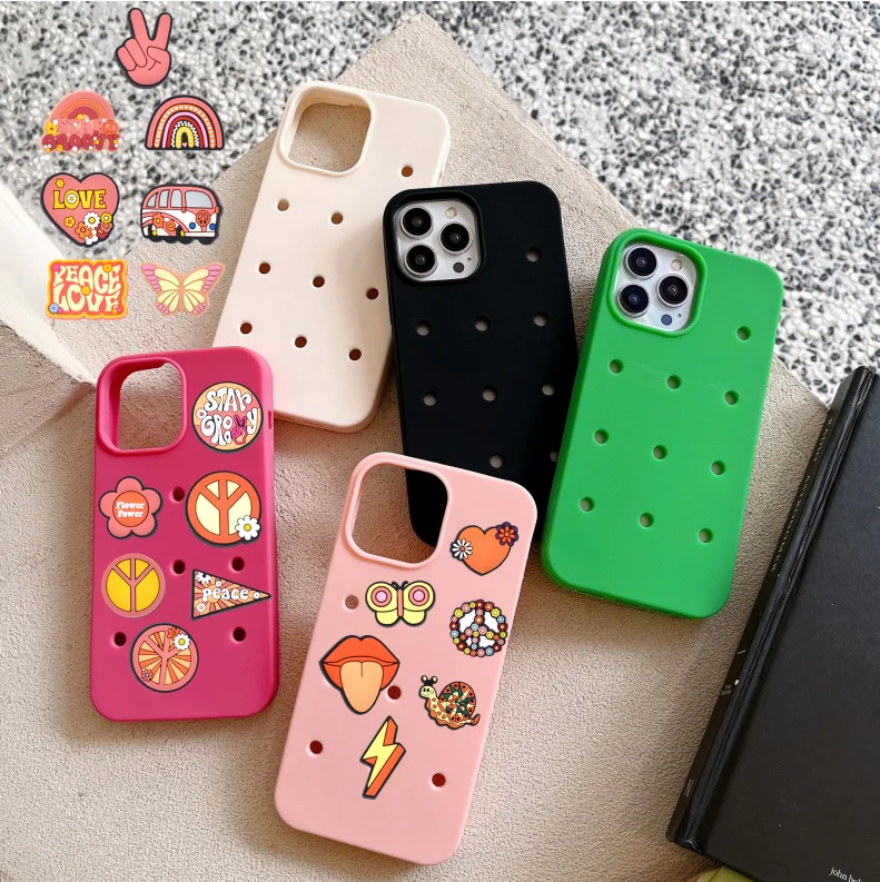 2024 Wholesale Mobile Phone Case Sublimation Mobile Phone Cases Silicone shoe Charms Designer Luxury Phone Case