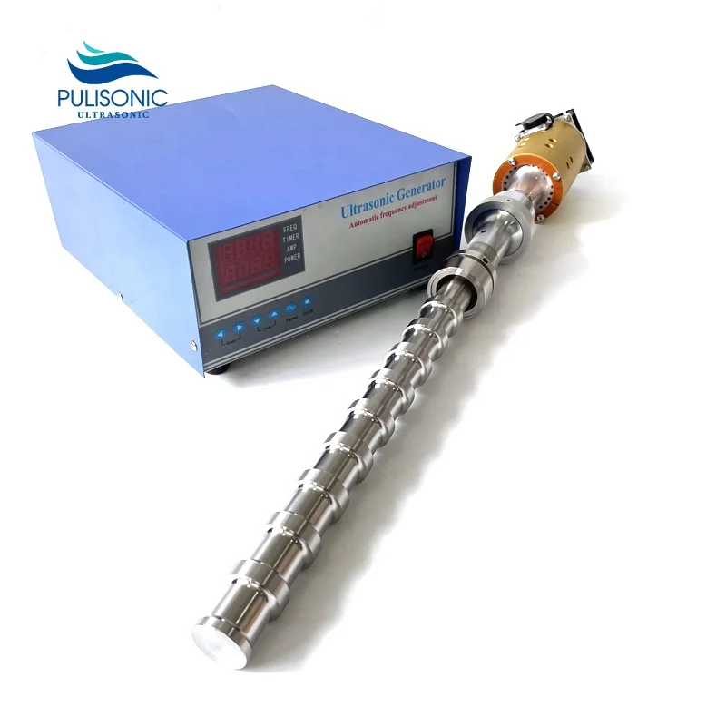 1500W 20KHZ Emulsification Titanium Sonicator Tubular Transducer Probe Flange Type For Homogeneous Industrial Biodiesel