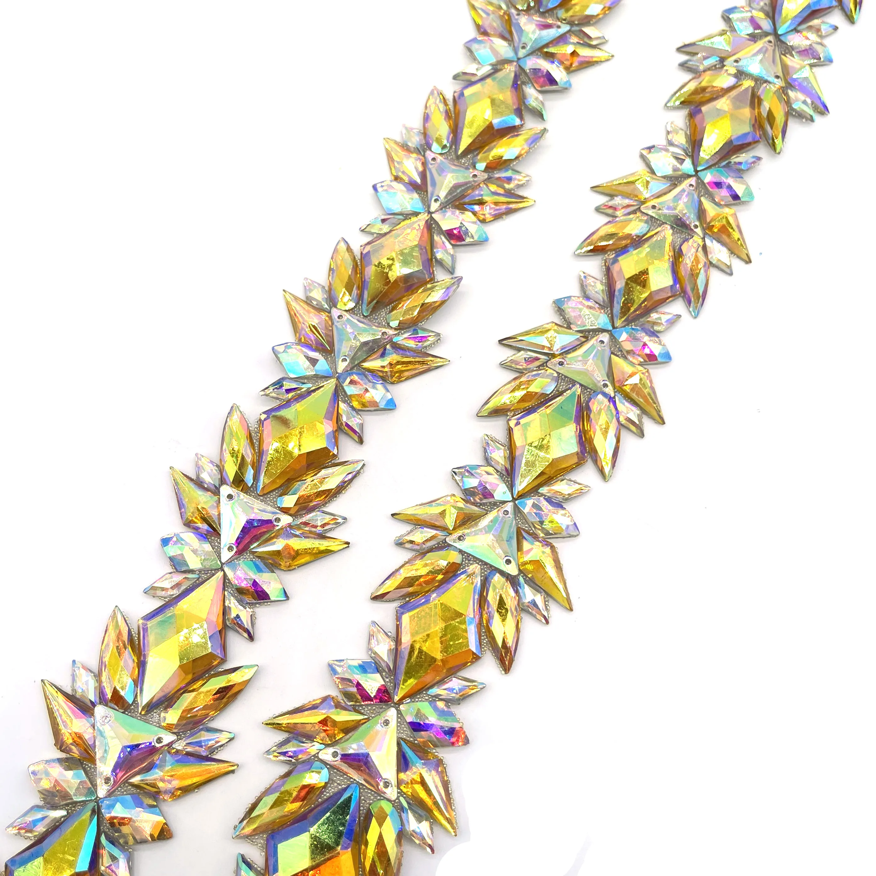 2025 Trinidad Carnival Samba Dressing Decorative Crystal Rhinestones Hot Fix Rhinestone Appliques Trims Shoes Garments Supplier