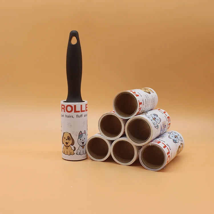 OEM Pet Hair Remover Roller 10-100 Sheets Lint Rollersb Adhesive Sticky Roller ,customized Color Lint Remover for Clothes