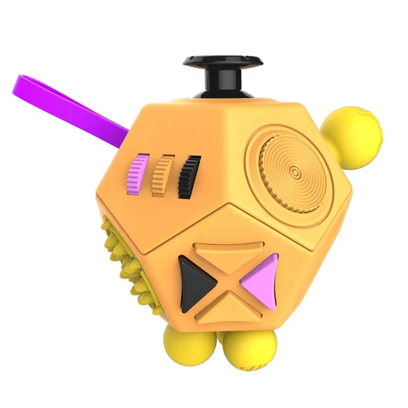  Мини Fidget Cube 12 Сторон Magic Игрушка Непоседа снимает стресс настольная игрушка 3D модель инновационных подарки на день