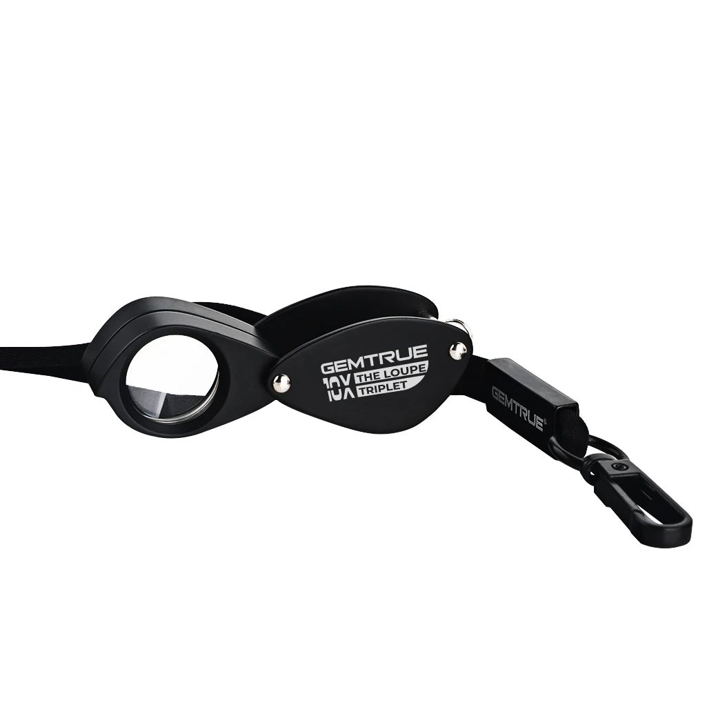 10X Jewelry Magnifying Glass Jewelers Eye Tool Jewellery Folding Loupe Lens Magnifying Triplet